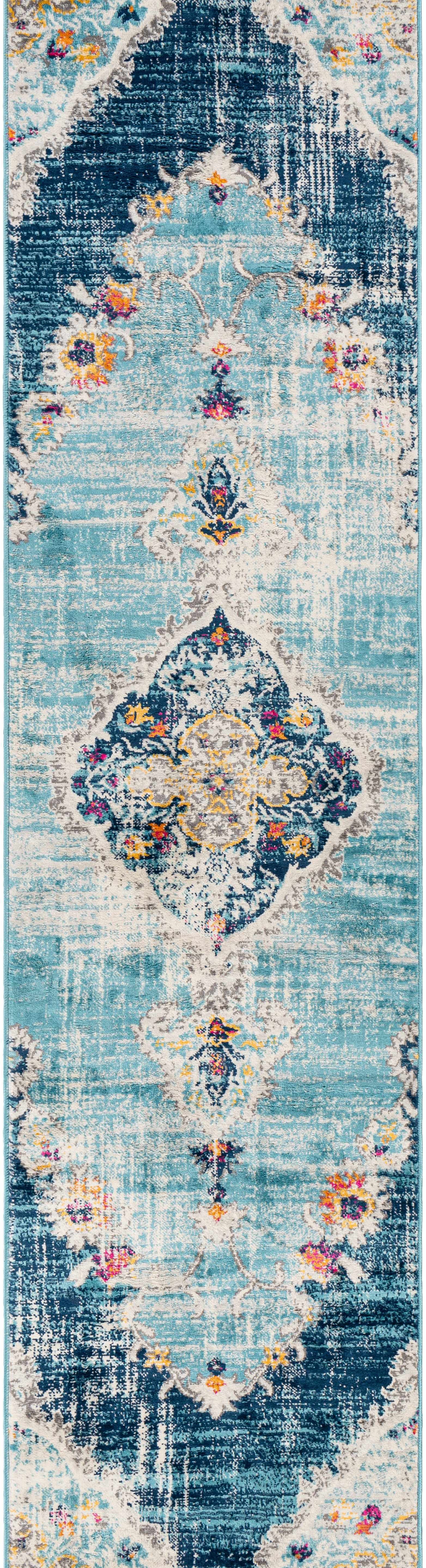 Blue Wallsburg Runner Rug