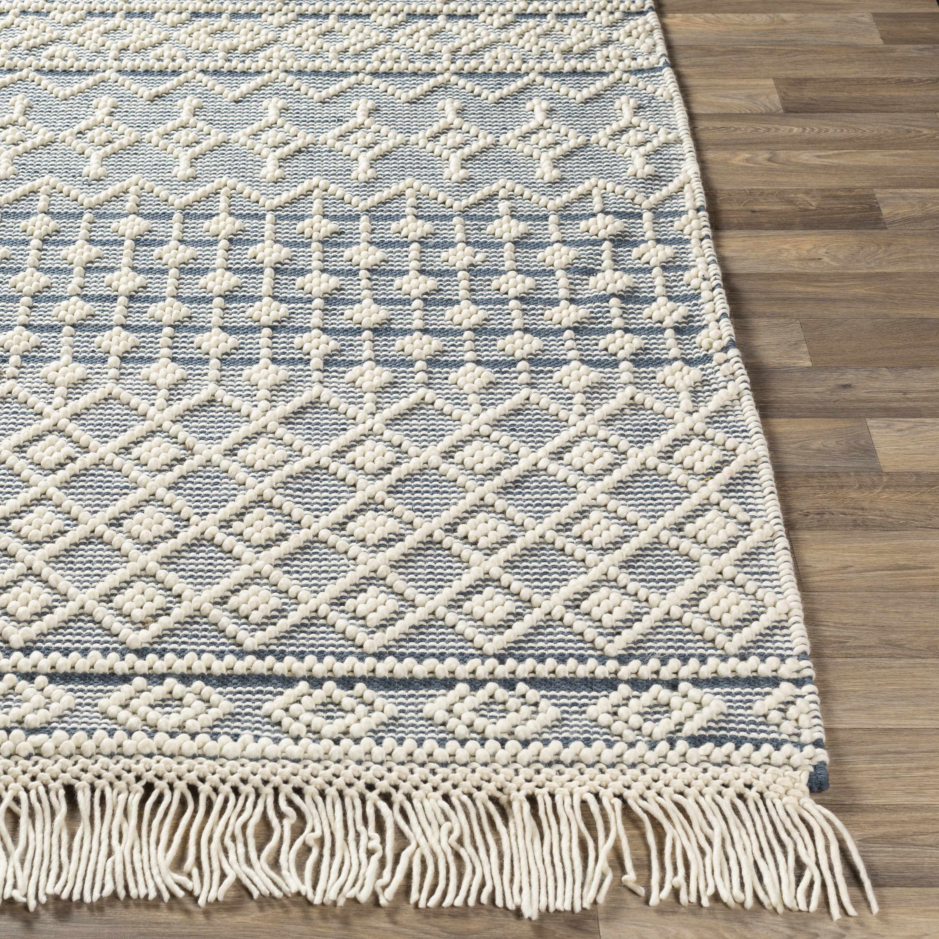 Brothers Blue Wool&Cotton Rug