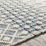 Brothers Blue Wool&Cotton Rug