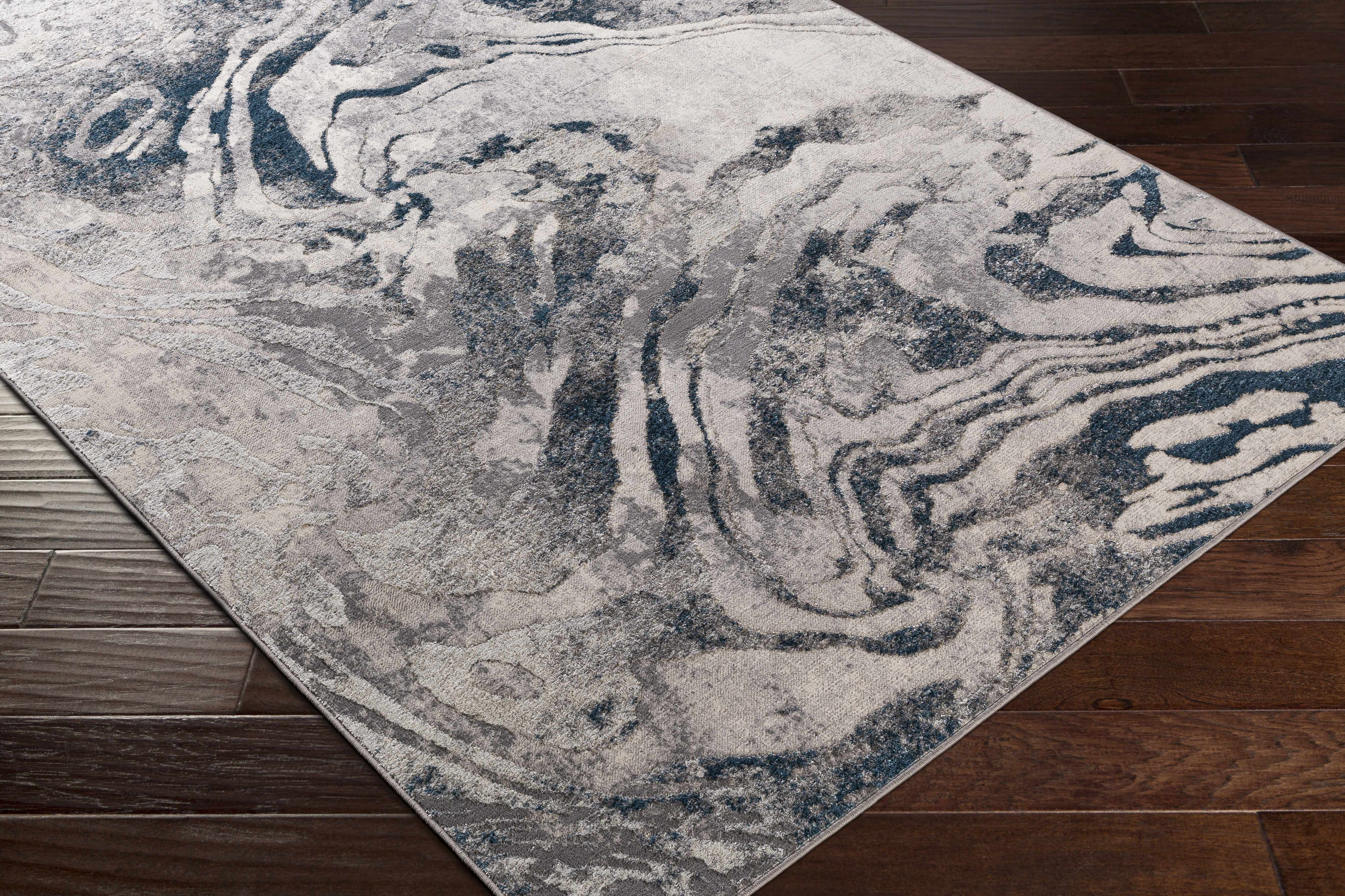 Rosthern Blue Marble Rug