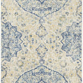 Ivory Teal Ojus Runner Rug