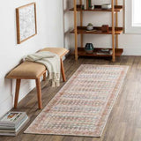 Rust Maligaya Distressed Washable Runner Rug - Clearance