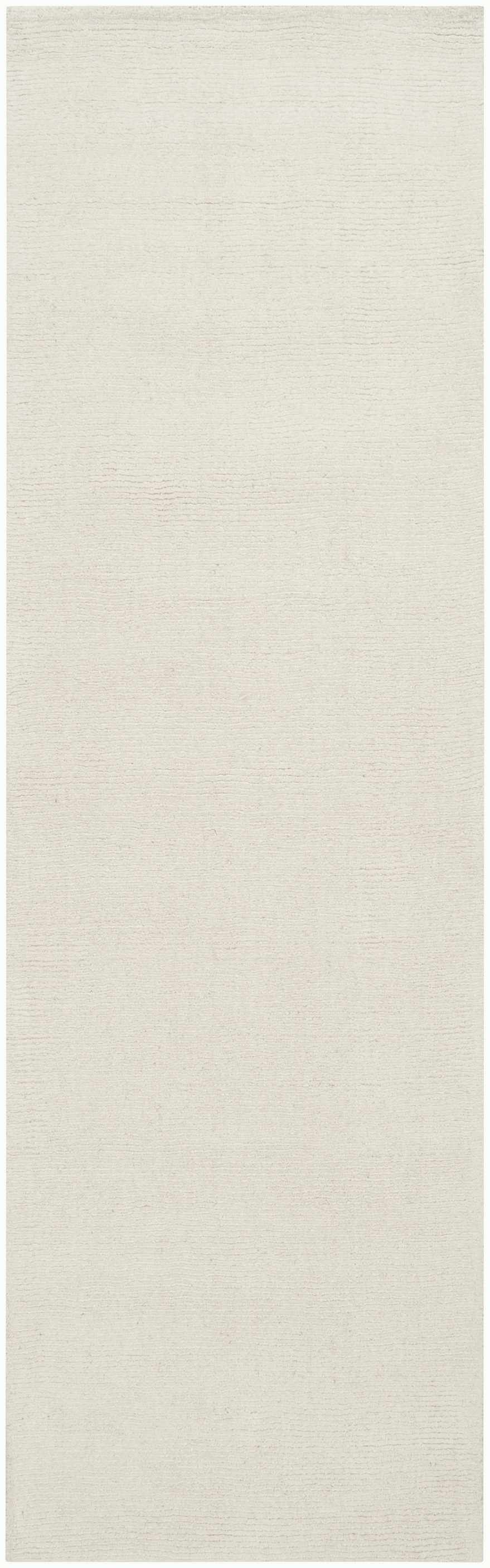 Brockton Solid Wool Light Beige Runner Rug