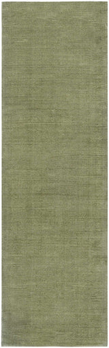 Brockton Solid Wool Sage Green Runner Rug