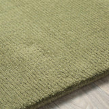 Brockton Solid Wool Sage Green Runner Rug