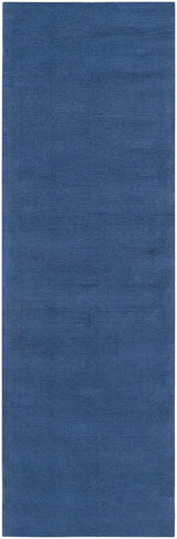 Brockton Solid Wool Blue Runner Rug