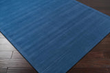 Brockton Solid Wool Blue Runner Rug