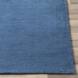 Brockton Solid Wool Blue Runner Rug