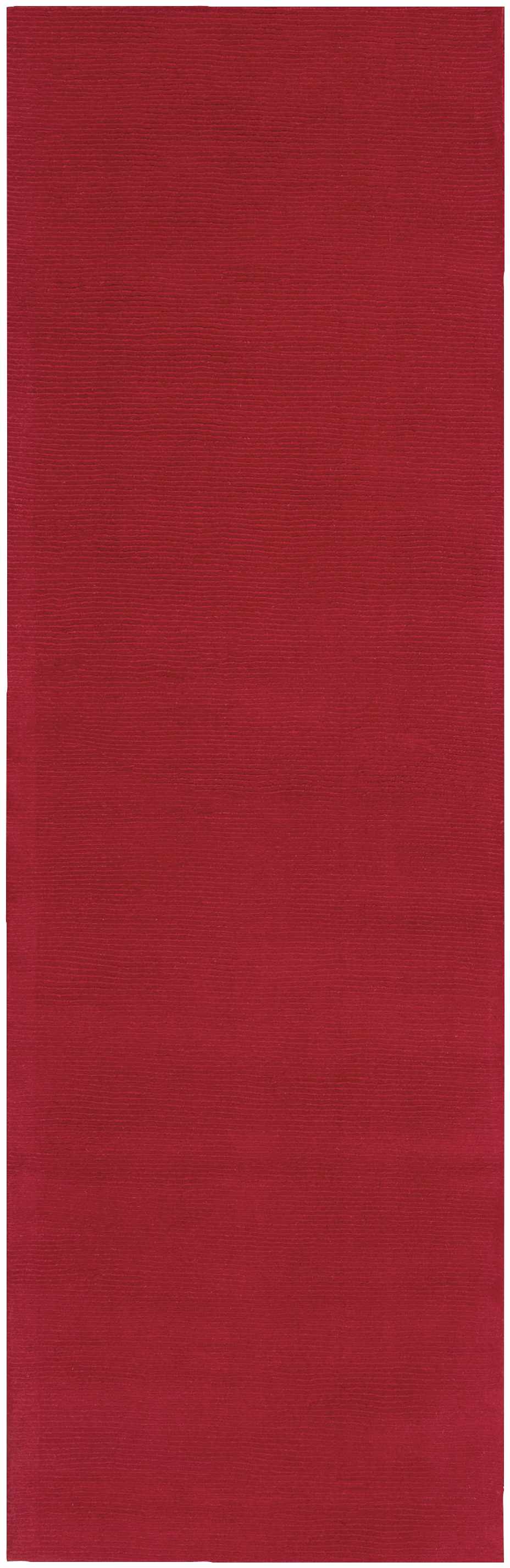 Brockton Solid Wool Crimson Red Runner Rug