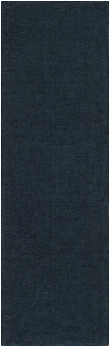 Brockton Solid Wool Dark Blue Runner Rug