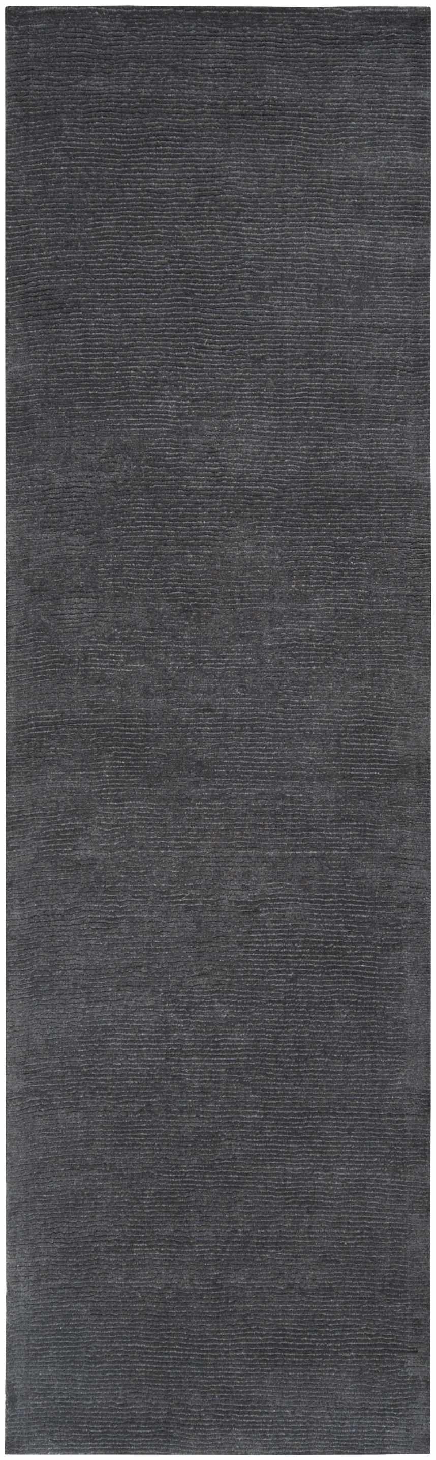 Brockton Solid Wool Charcoal Runner Rug