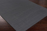 Brockton Solid Wool Charcoal Runner Rug