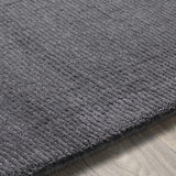 Brockton Solid Wool Charcoal Runner Rug