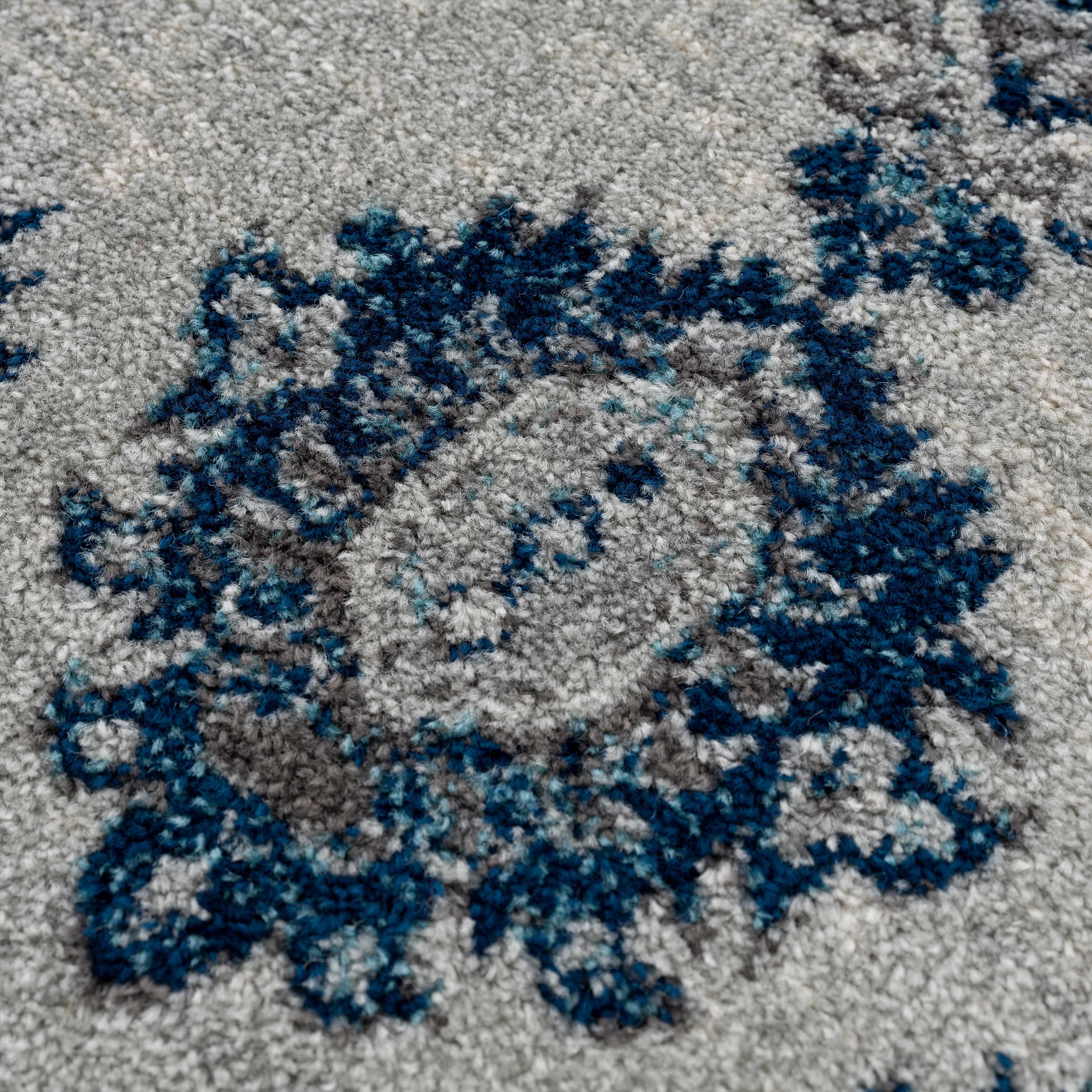 Istanbul Medallion Blue Runner Rug