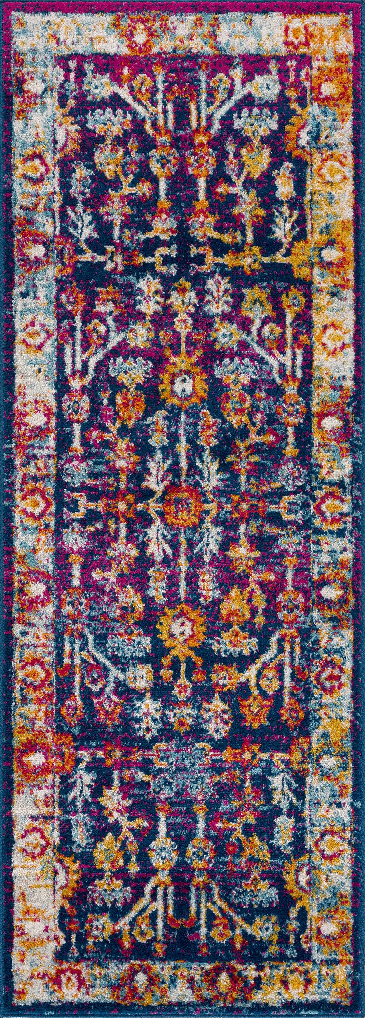 Istanbul Vintage Navy Runner Rug