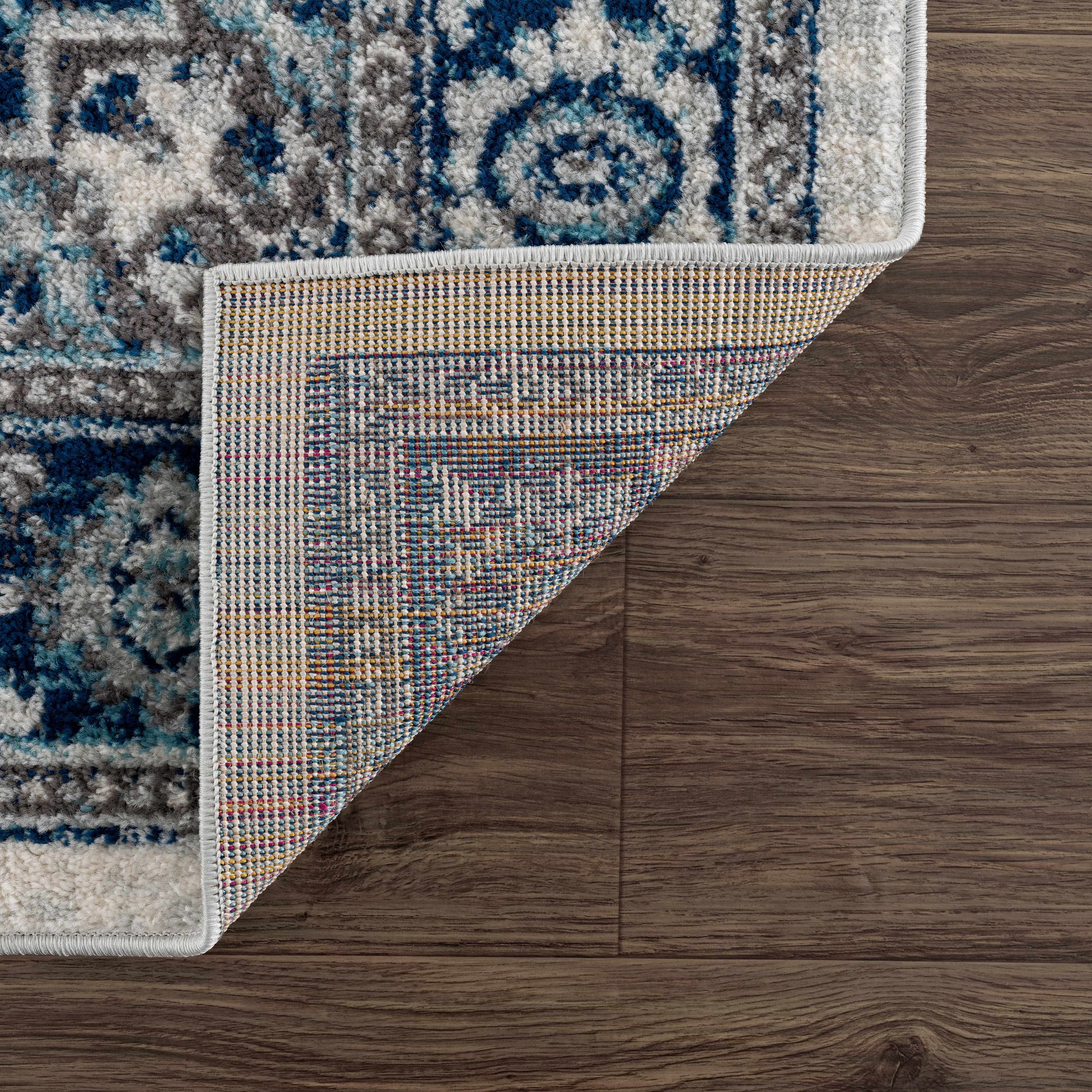 Istanbul Medallion Blue Runner Rug