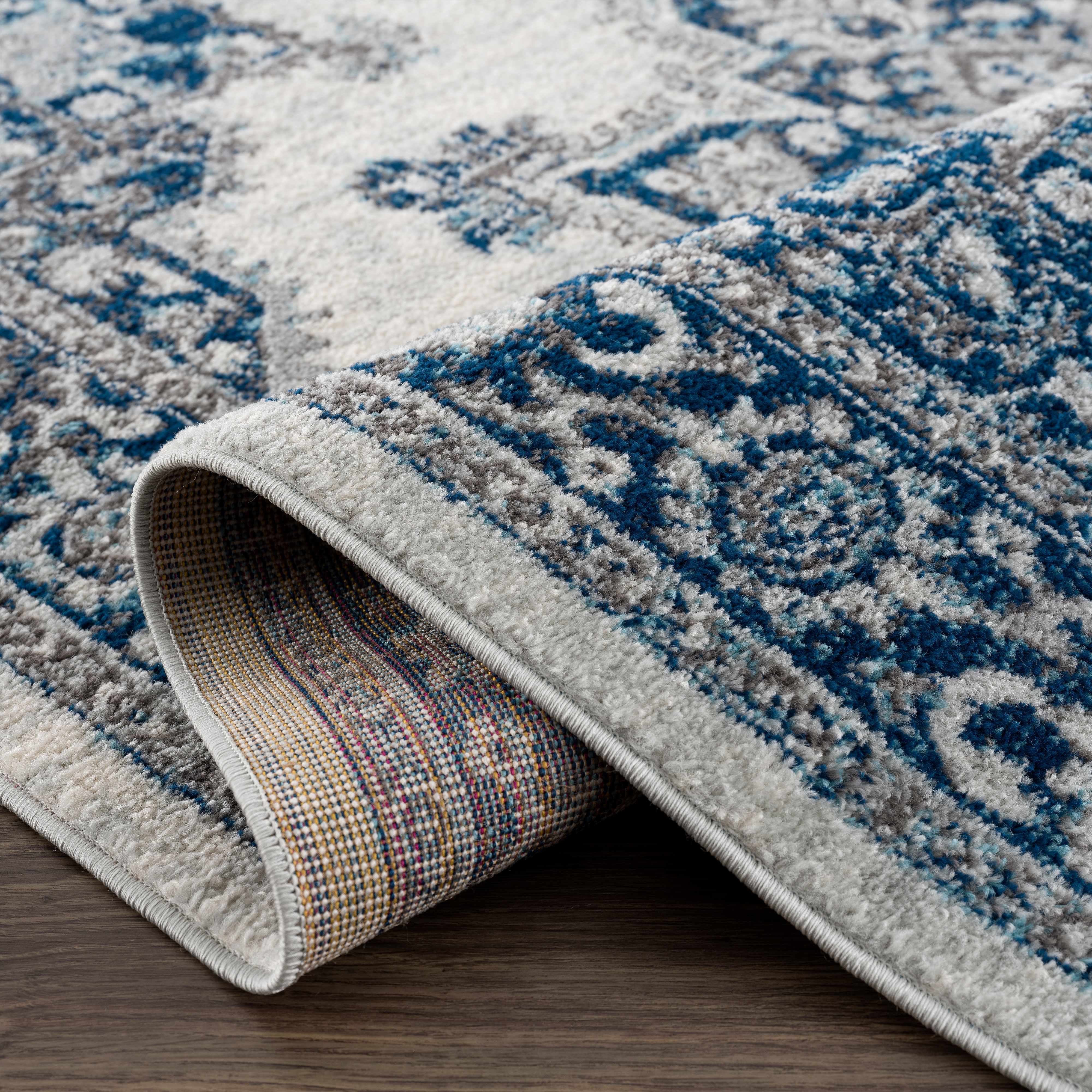 Istanbul Medallion Blue Runner Rug