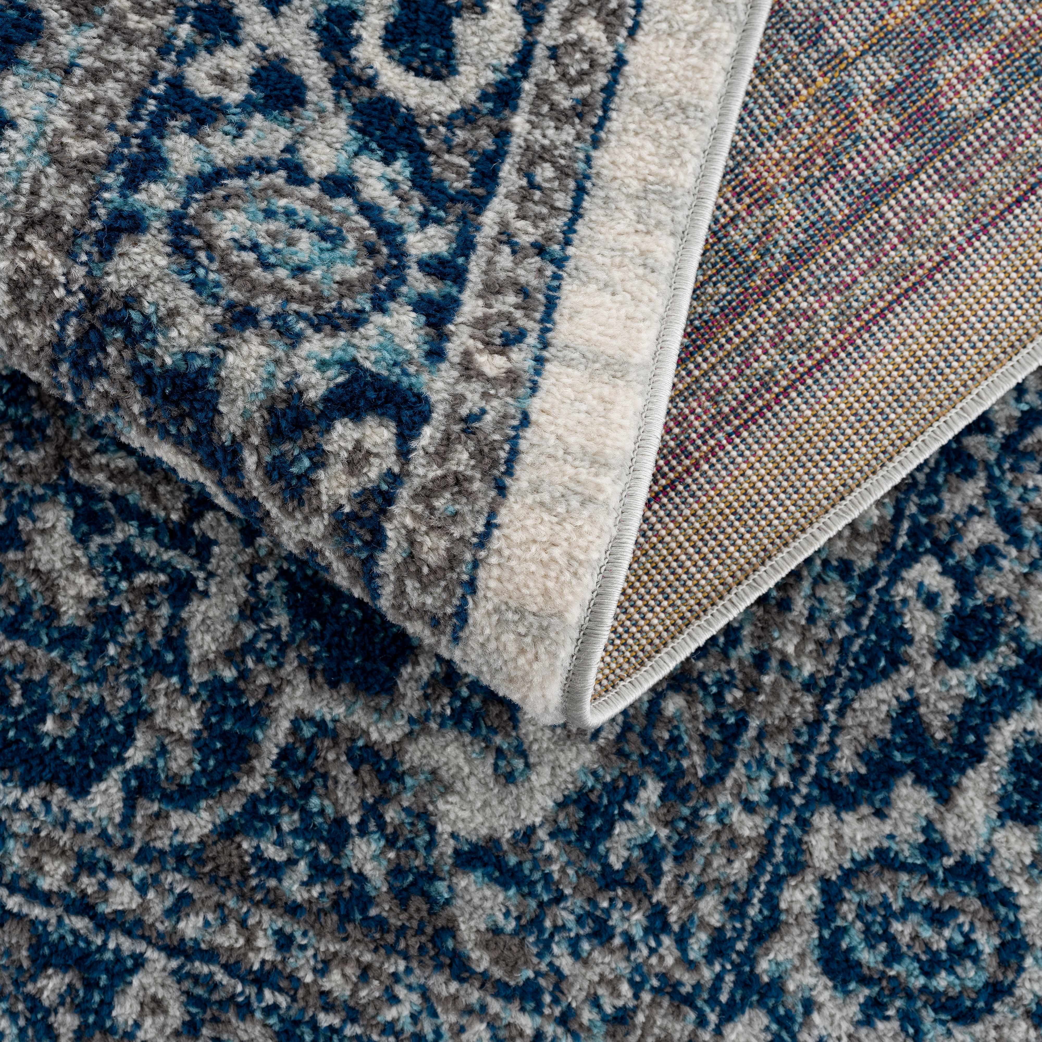 Istanbul Medallion Blue Runner Rug